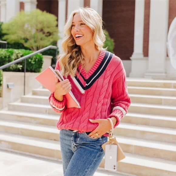 Banana Republic Sweaters - BR ATHLETICS Cricket Sweater Preppy Varsity Chunky Knit Cotton | Retail $158 XXS
